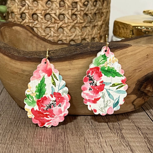 Caitlin Ruffle Teardrop Earring