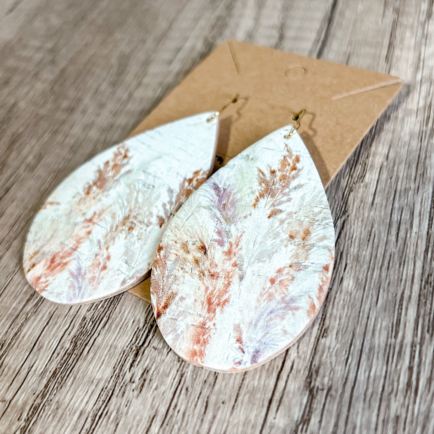 Autumn Meadow Leather Earrings