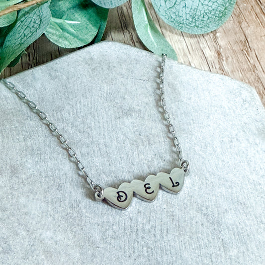 The You Are Loved Personalized Initial Heart Necklace