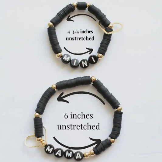 Black Mama & Mini Bracelet Sets