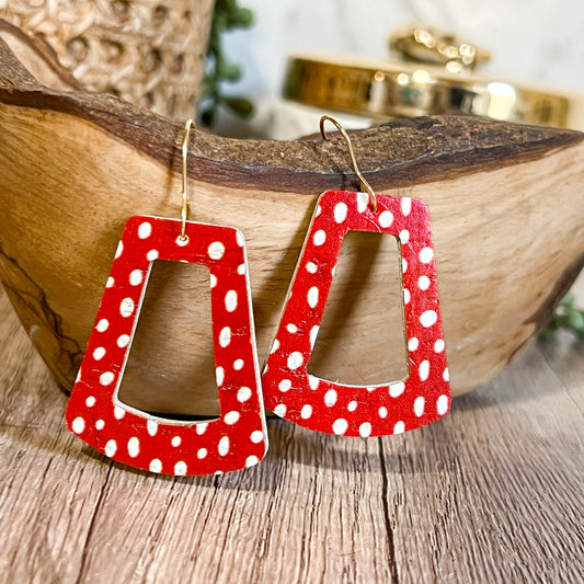 Cherry Doodle Dot Cutout Hoops