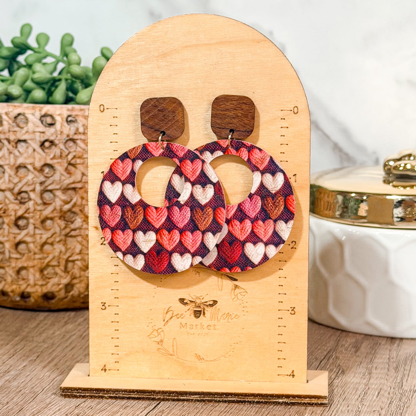 Lots of Love Embroidery Style Heart Hoops