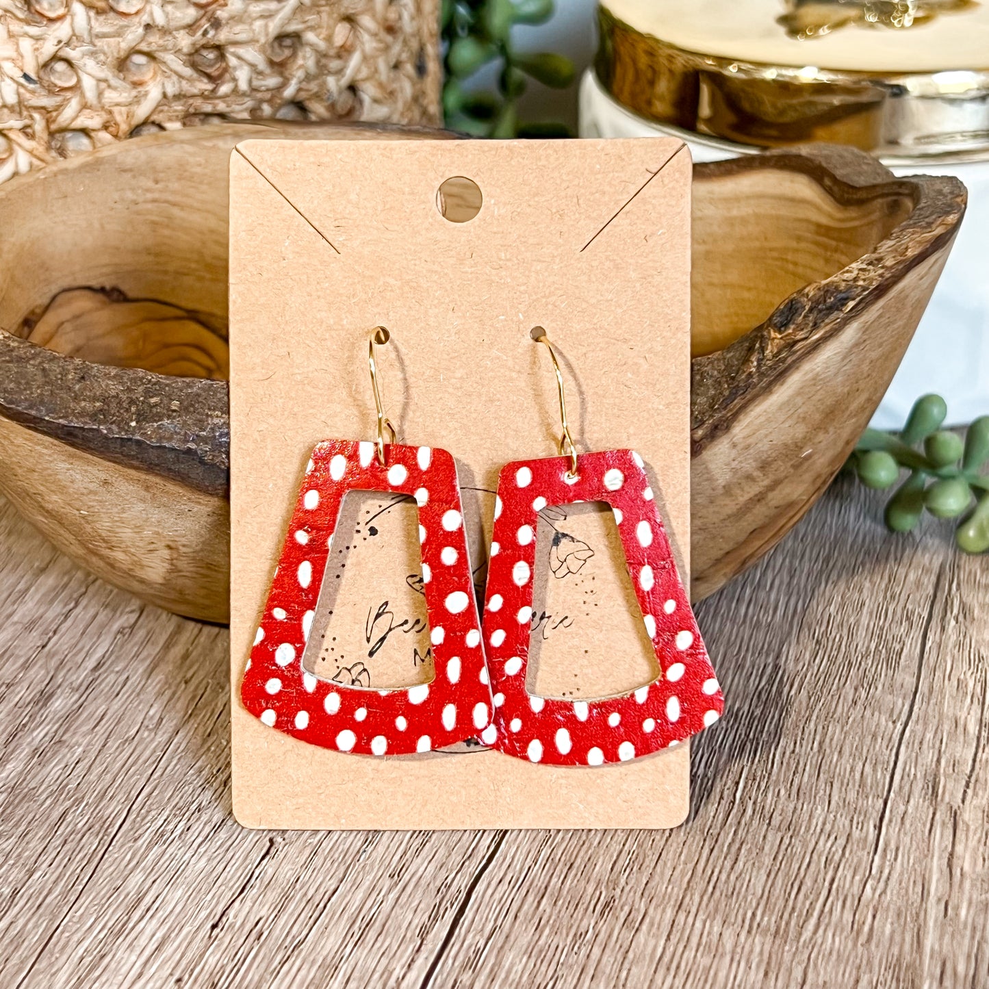 Cherry Doodle Dot Cutout Hoops