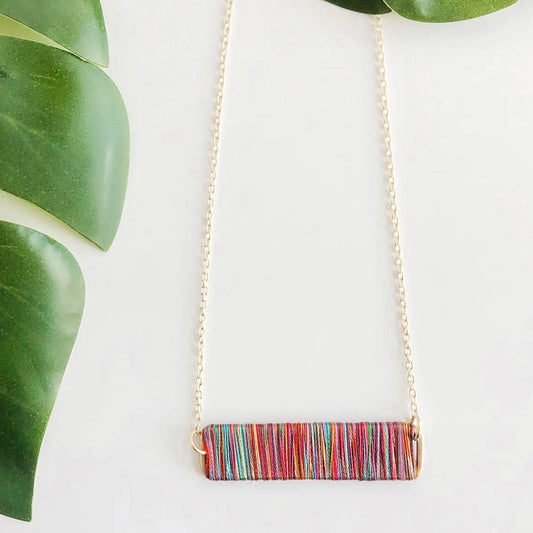 Raina Rainbow Bar Necklace