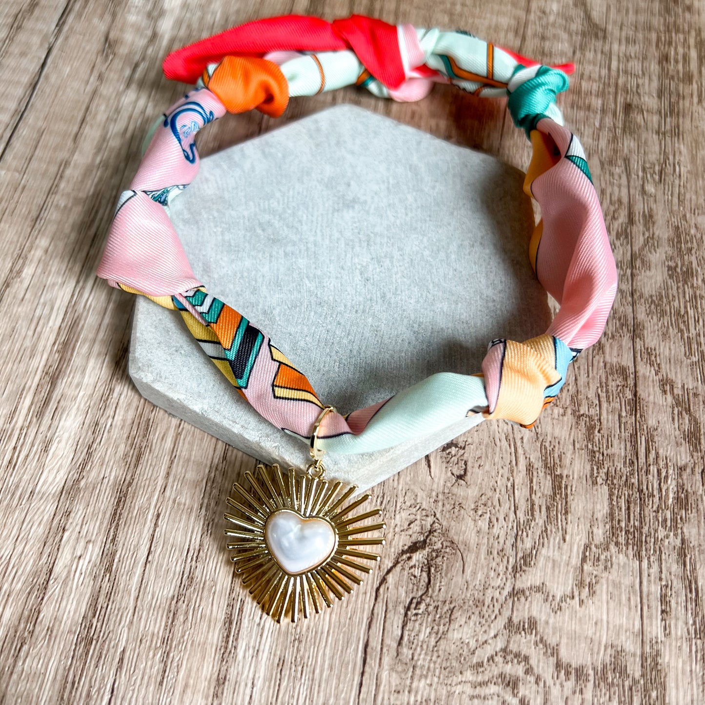 Heartburst Scarf Necklace