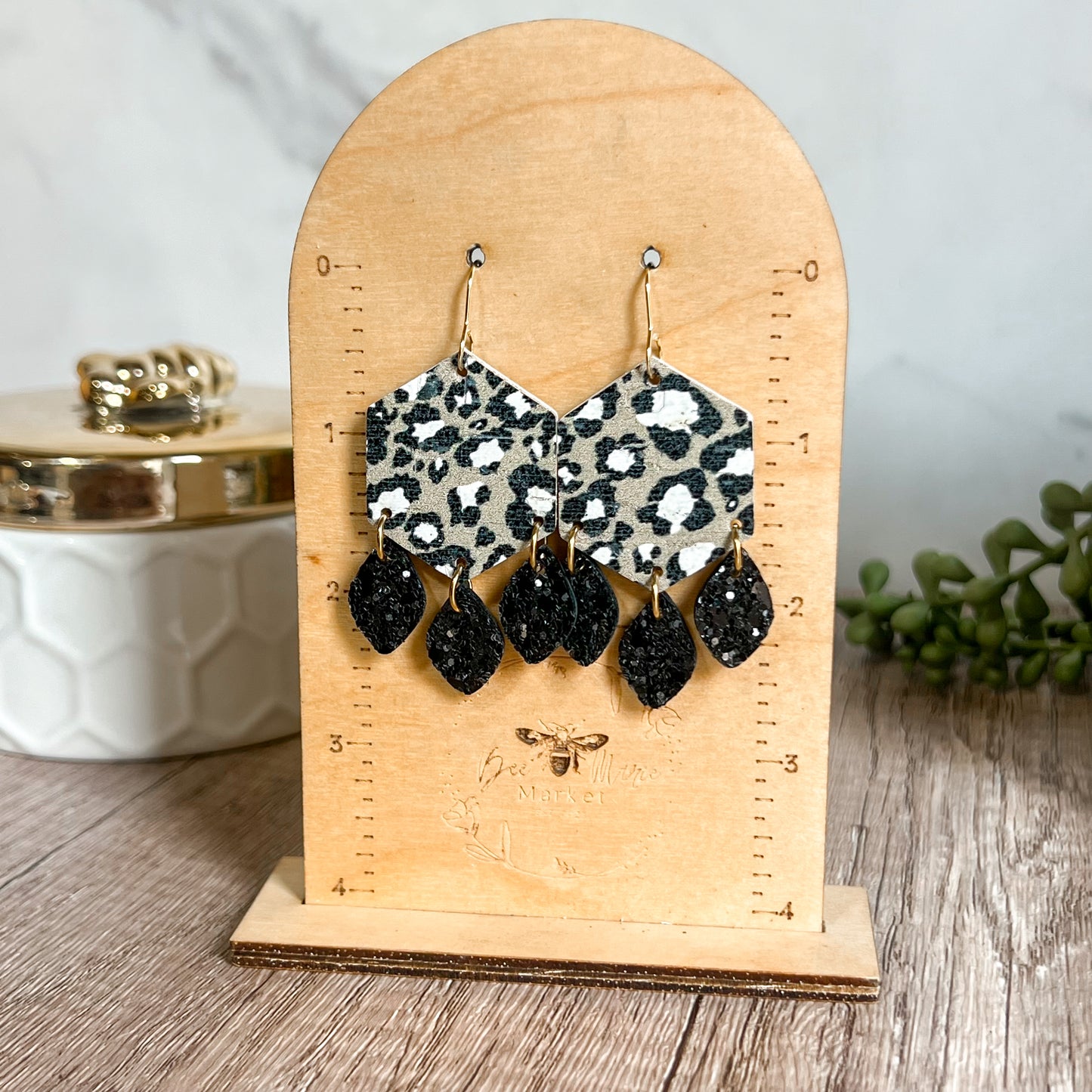 Wild Luxe Hexagon Dangles