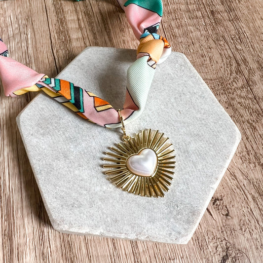 Heartburst Scarf Necklace