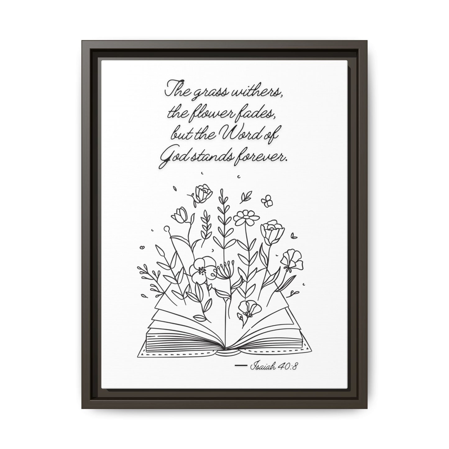 The Word Stands Forever – Isaiah 40:8 Framed Print