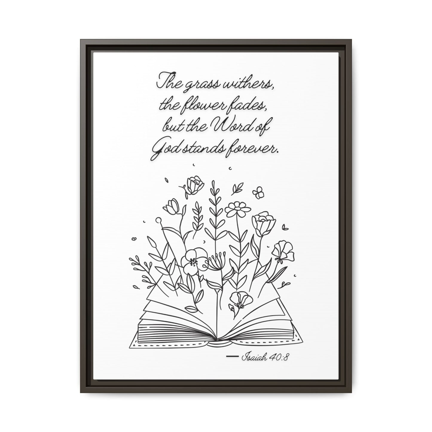The Word Stands Forever – Isaiah 40:8 Framed Print
