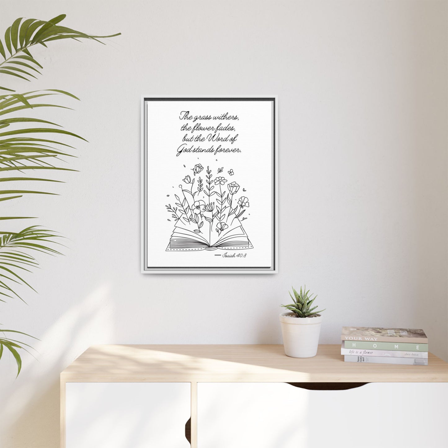 The Word Stands Forever – Isaiah 40:8 Framed Print