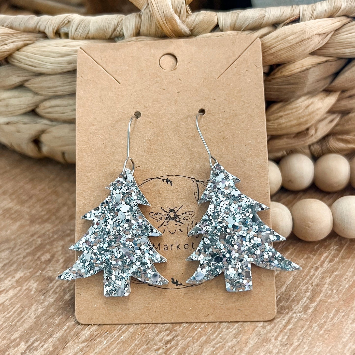 Frosted Glitter Christmas Trees