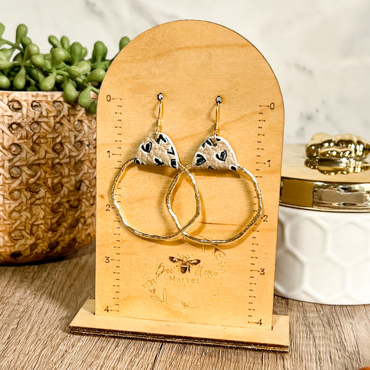 Love Note Hammered Hoops