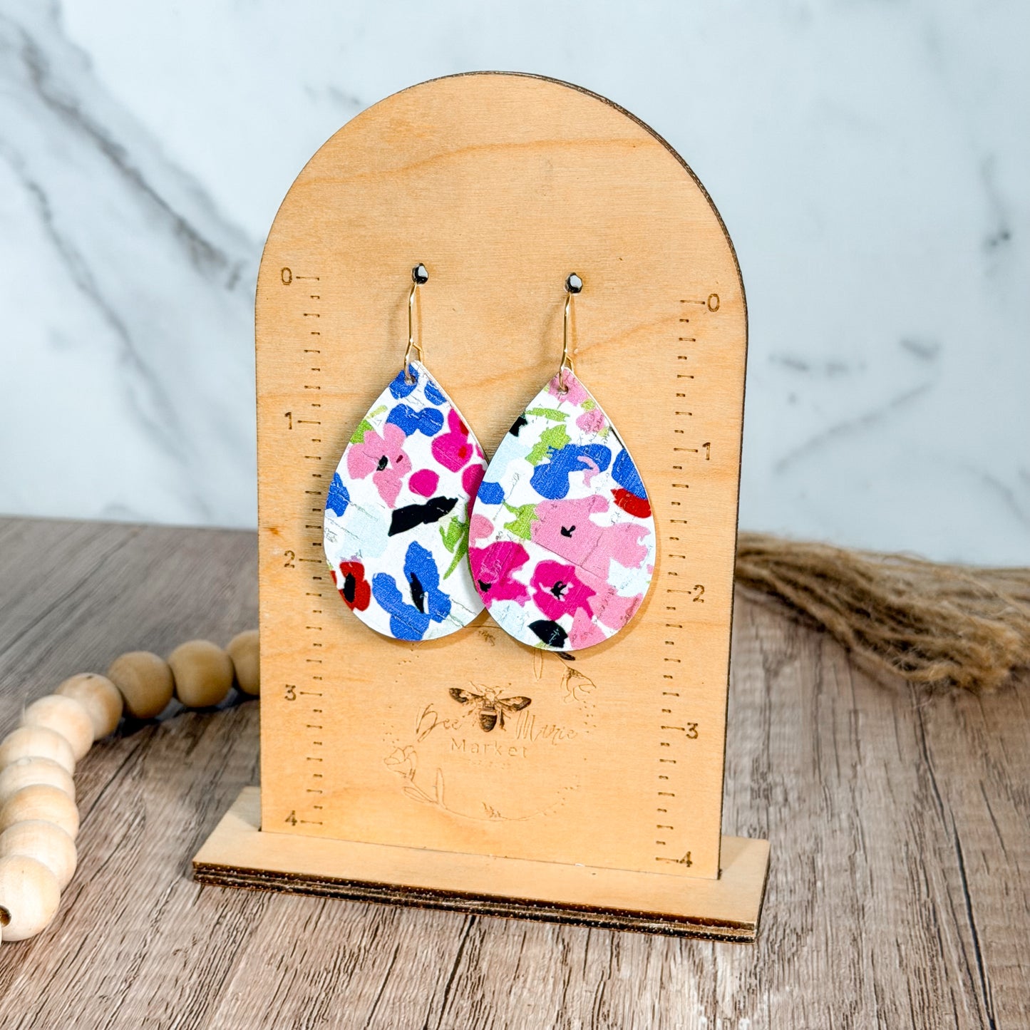 Bold Floral Teardrops