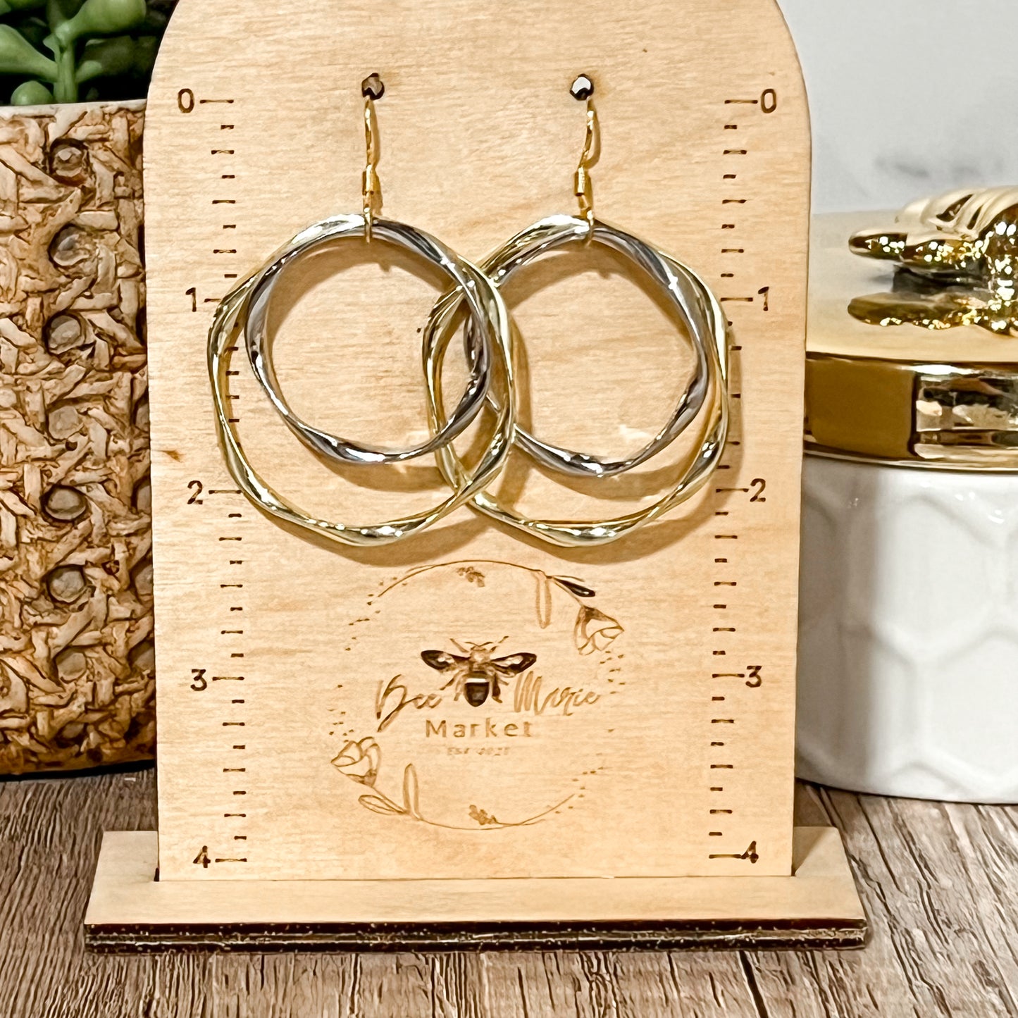 Kate Silver & Gold Twisted Hoops