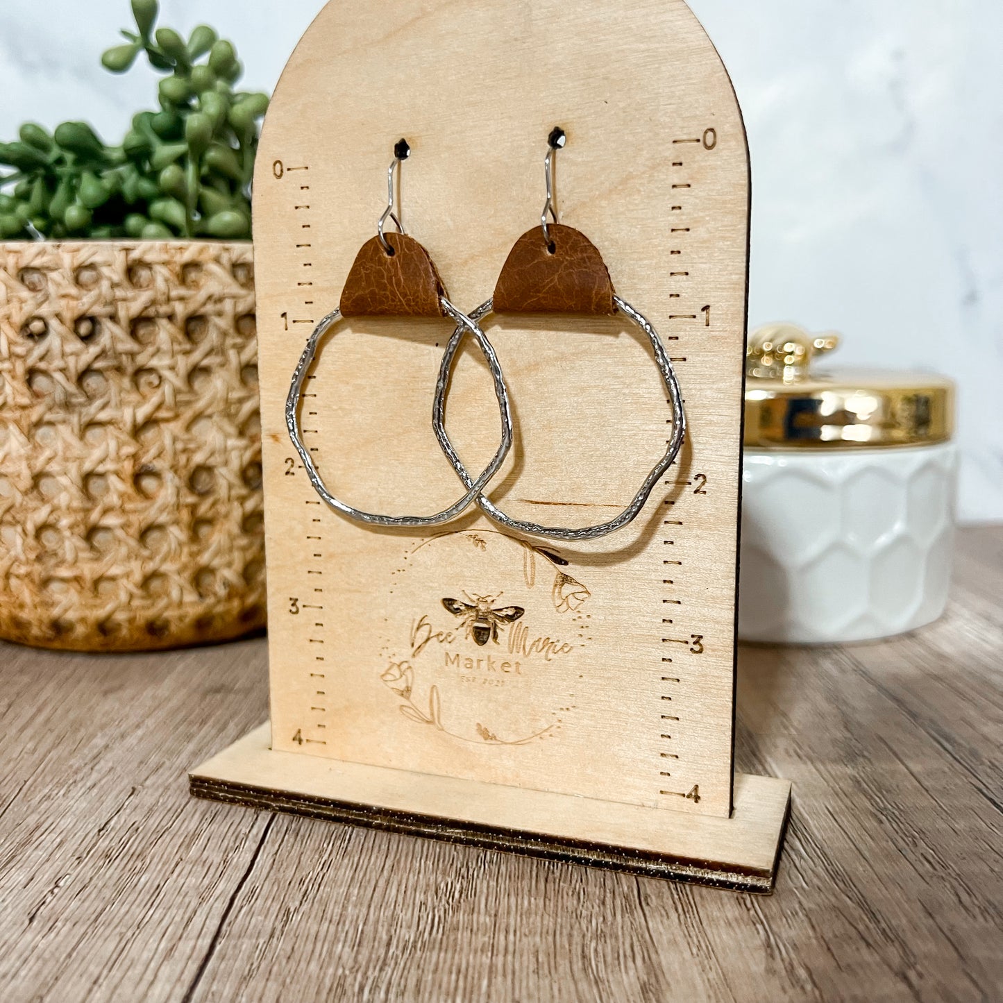 Carla Hammered Silver Statement Hoops