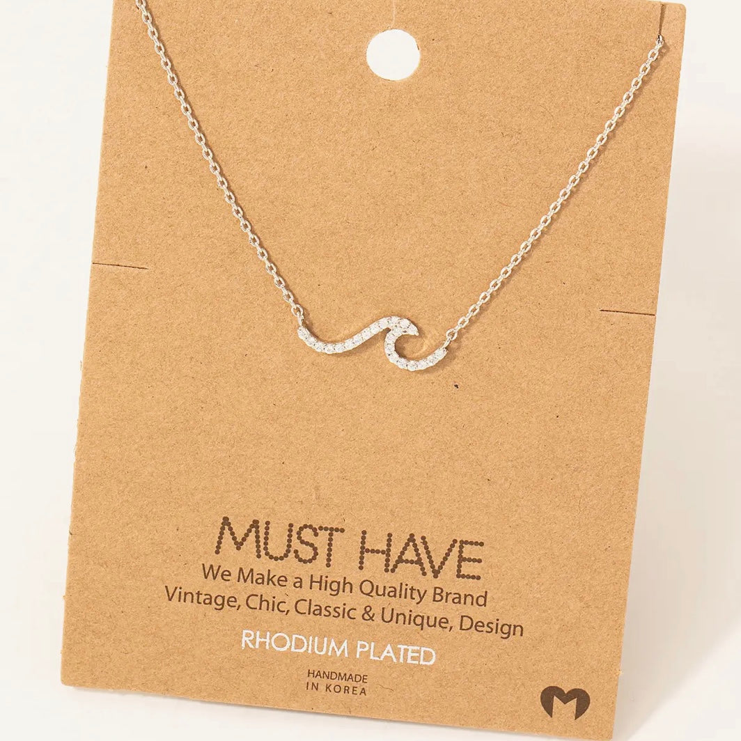Ride the Wave Silver Necklace