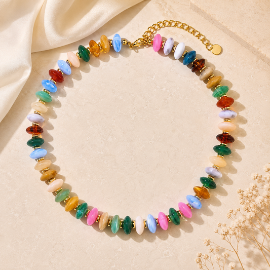 Colorful Chunky Beaded Necklace
