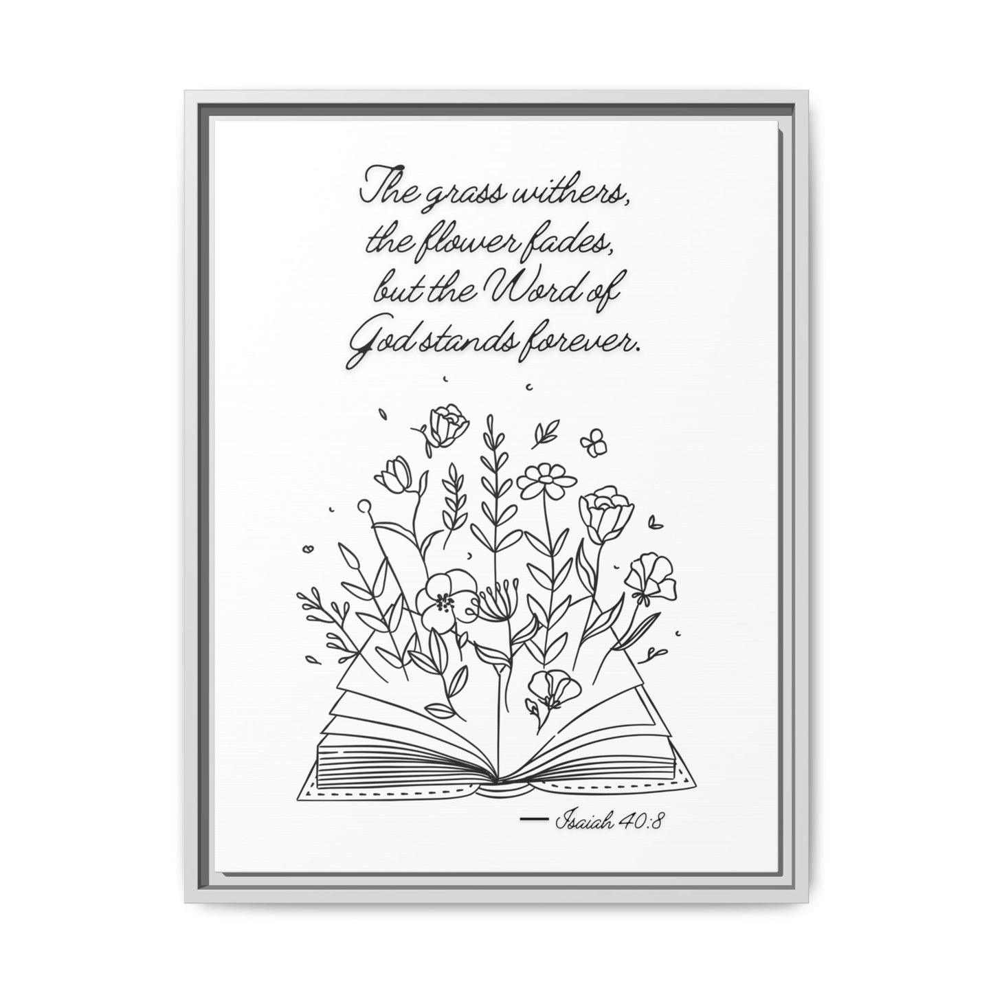The Word Stands Forever – Isaiah 40:8 Framed Print