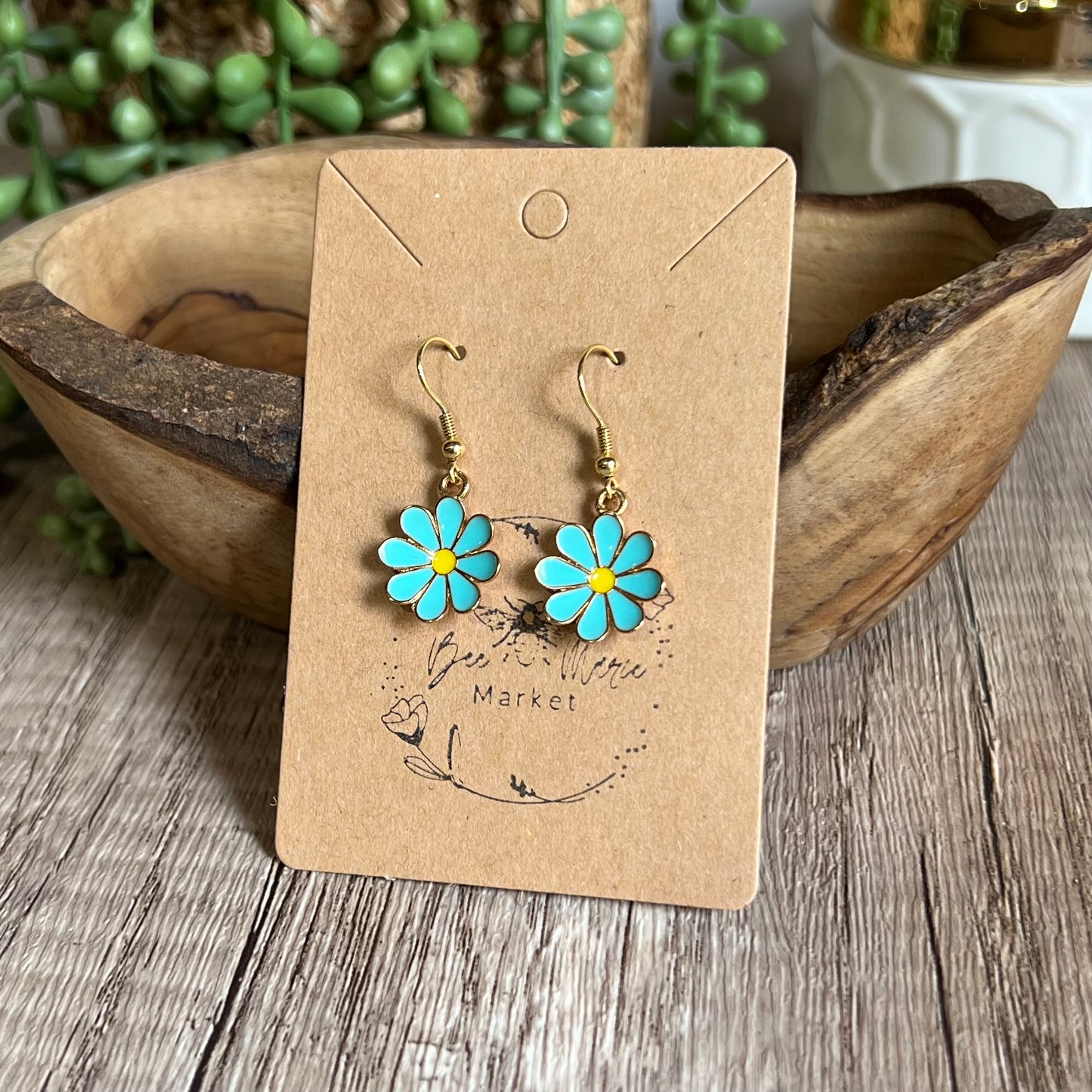 Daisy Enamel Charm Earrings