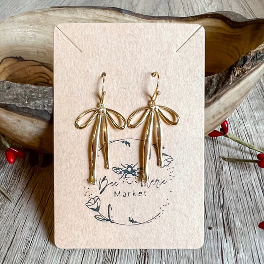Dana Gold Bow Earrings