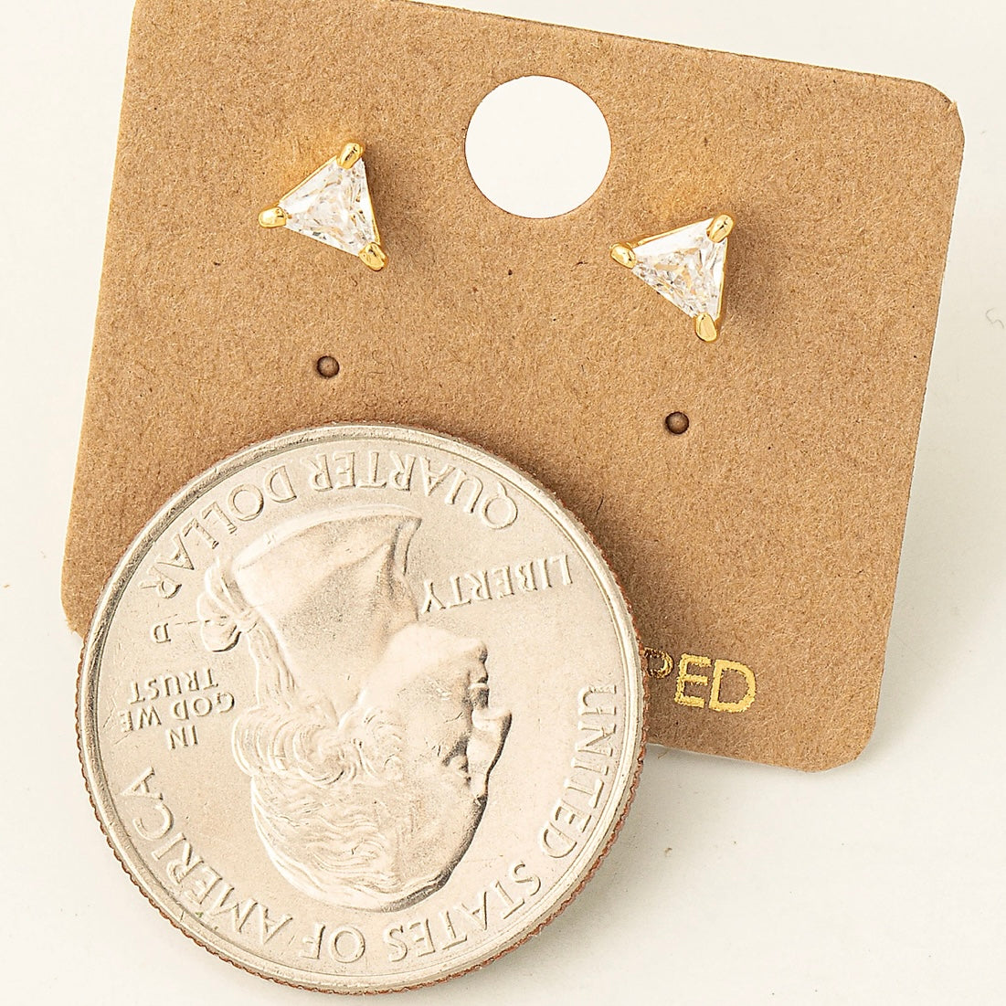 Bethany Diamond Triangle Stud Earrings