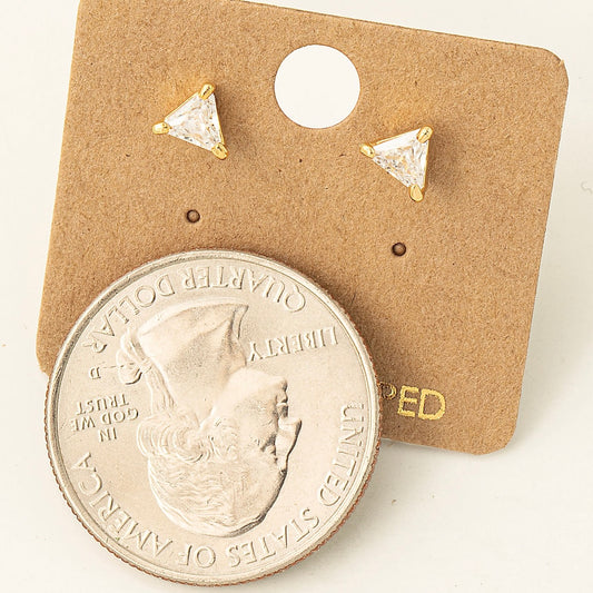 Bethany Diamond Triangle Stud Earrings