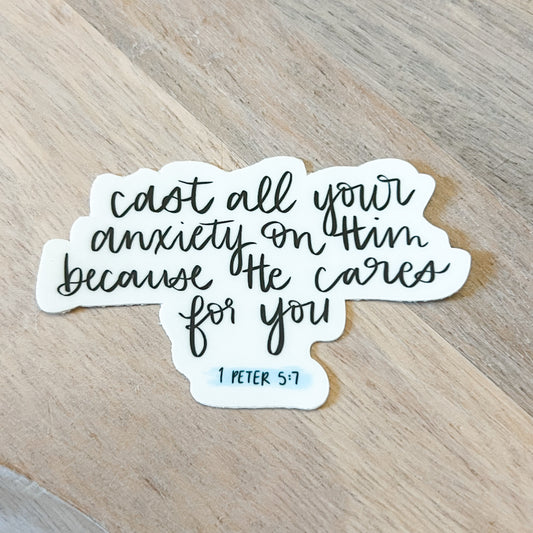 Cast Your Anxiety Vinyl Faith Sticker