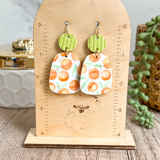 Just Peachy Cork Dangles