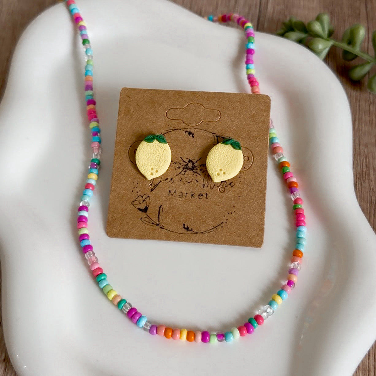 Rainbow Sprinkles Seed Bead Necklace