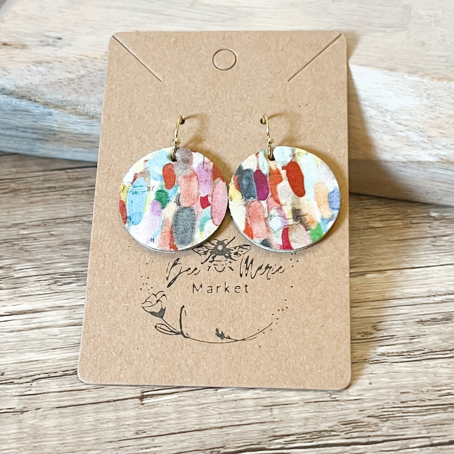 Christi Confetti Round Earrings
