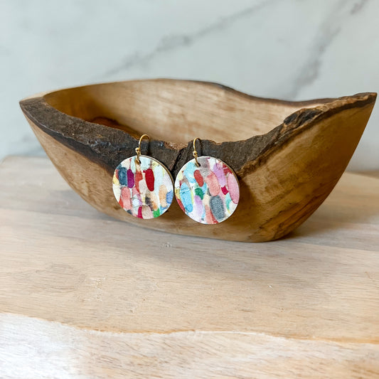 Christi Confetti Round Earrings