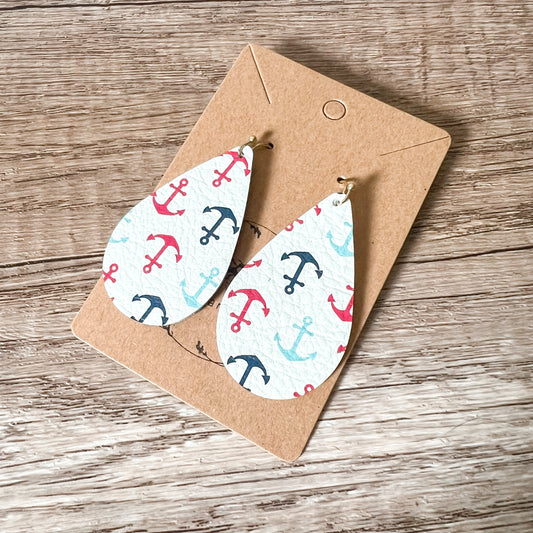 Anchor Teardrop Earrings