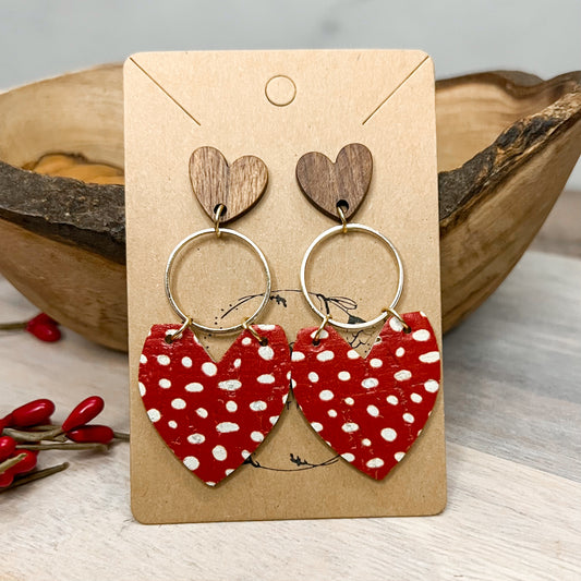 Heart Attack Tiered Hoop Earrings