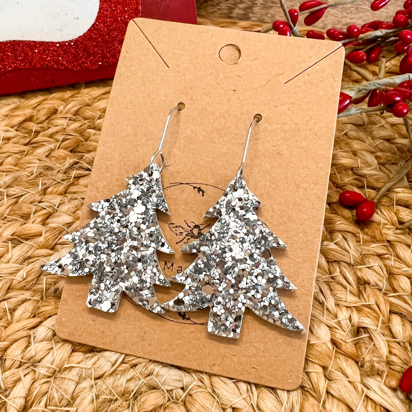Frosted Glitter Christmas Trees