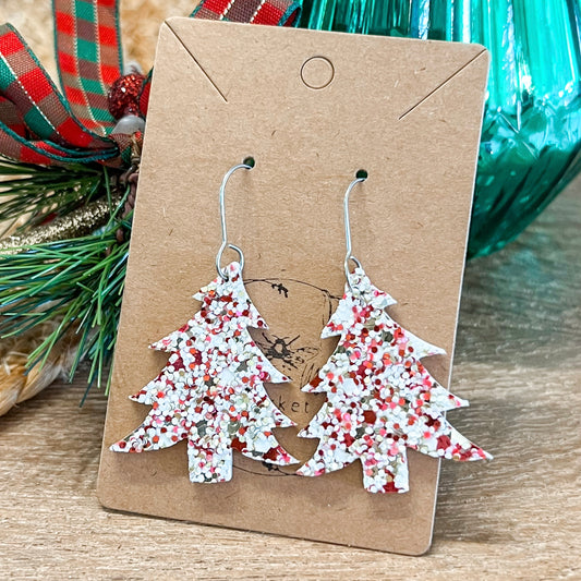Peppermint Glitter Christmas Trees