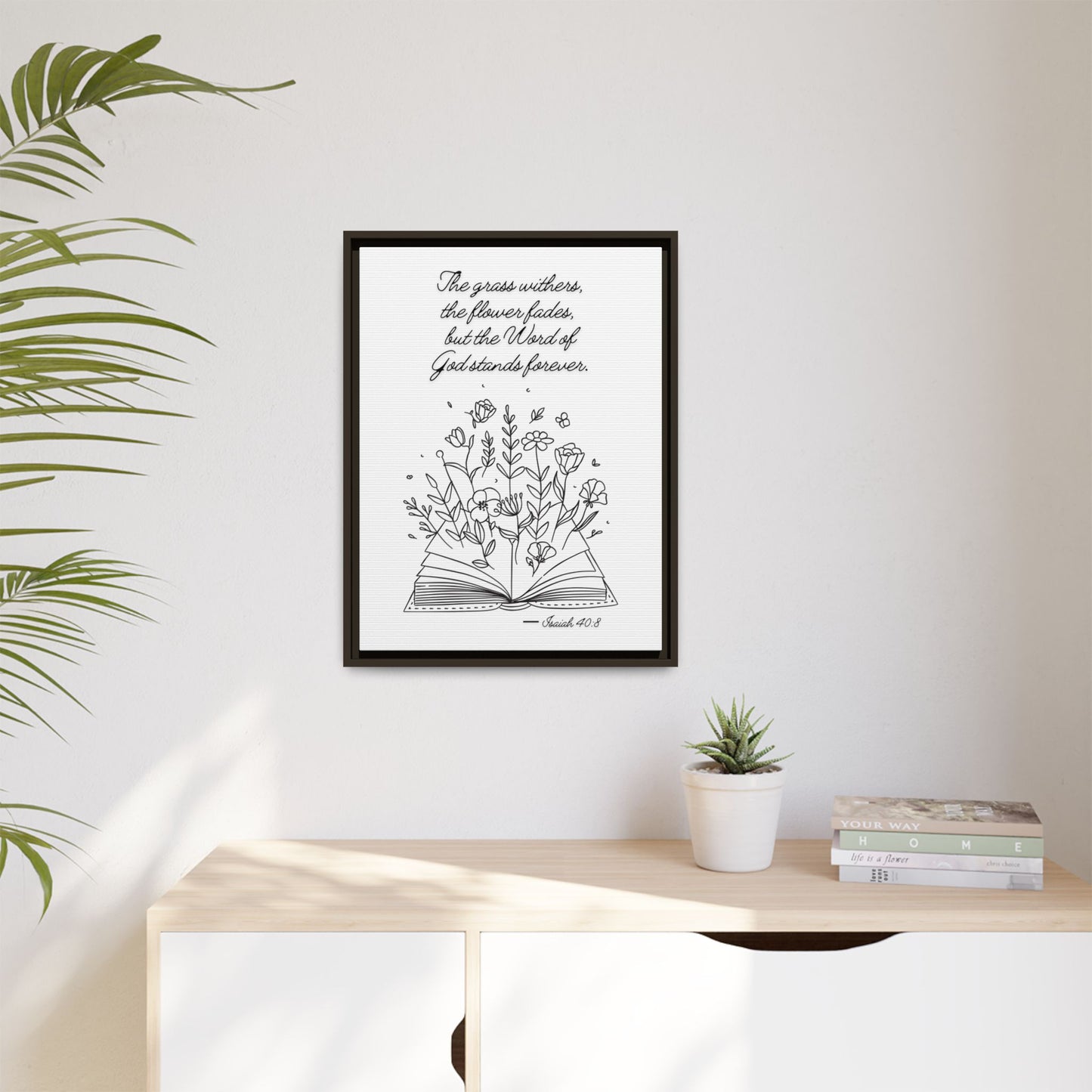 The Word Stands Forever – Isaiah 40:8 Framed Print