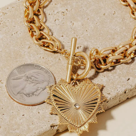 Chunky Heart Chain Bracelet