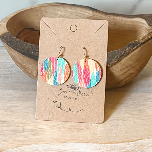 Brighton Brushstroke Round Earrings