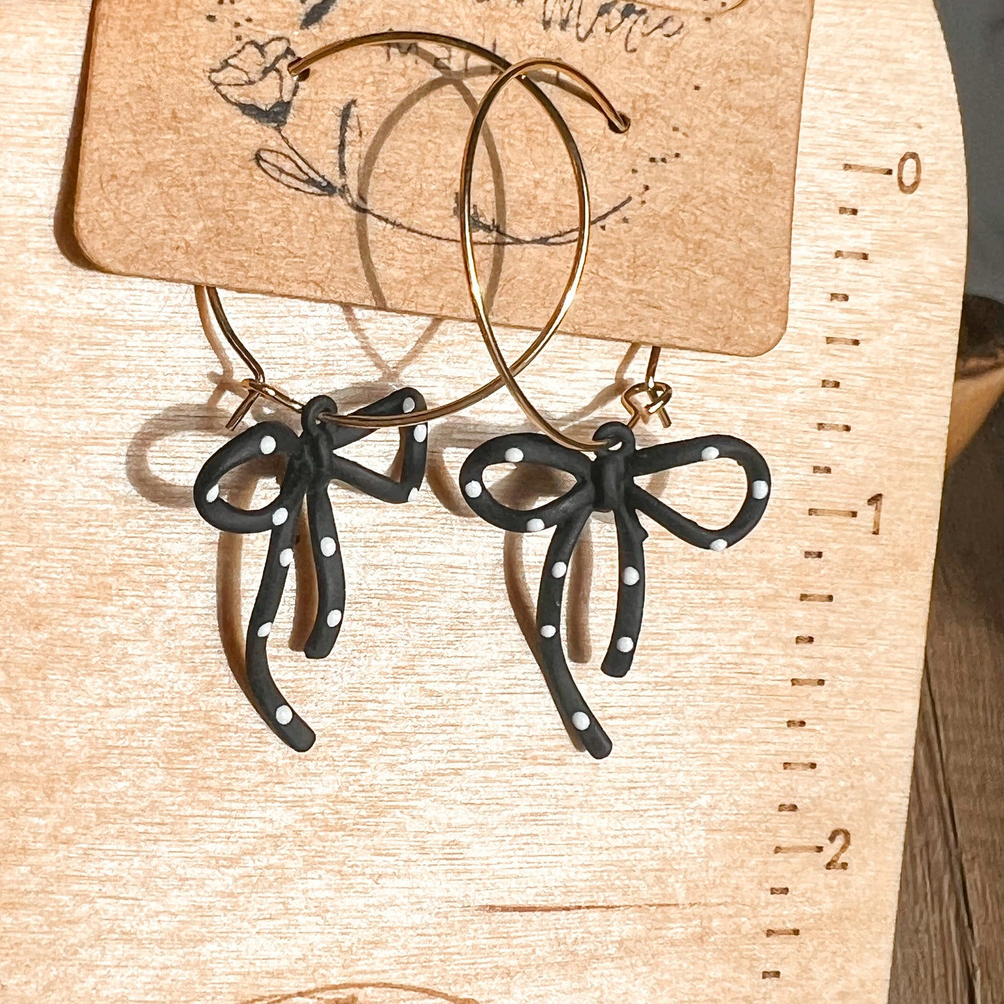 Darla Black & White Polka Hoop Diamond Earrings