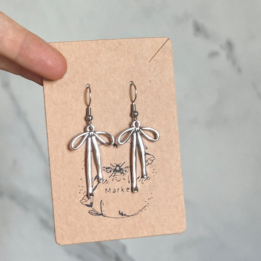 Dana Silver Bow Earrings