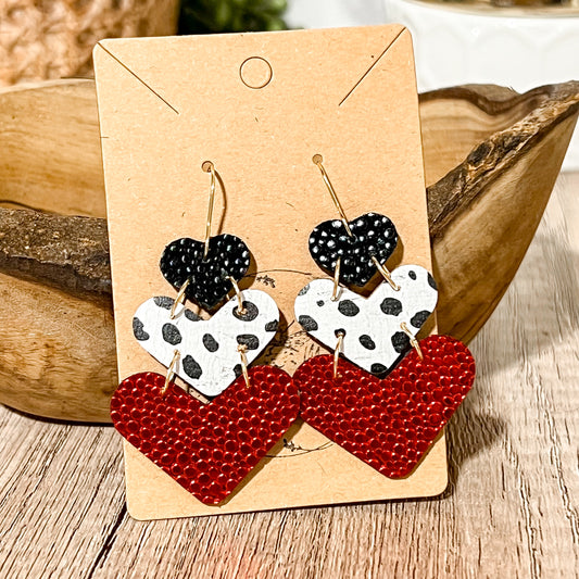 All the Love Heart Drop Earrings