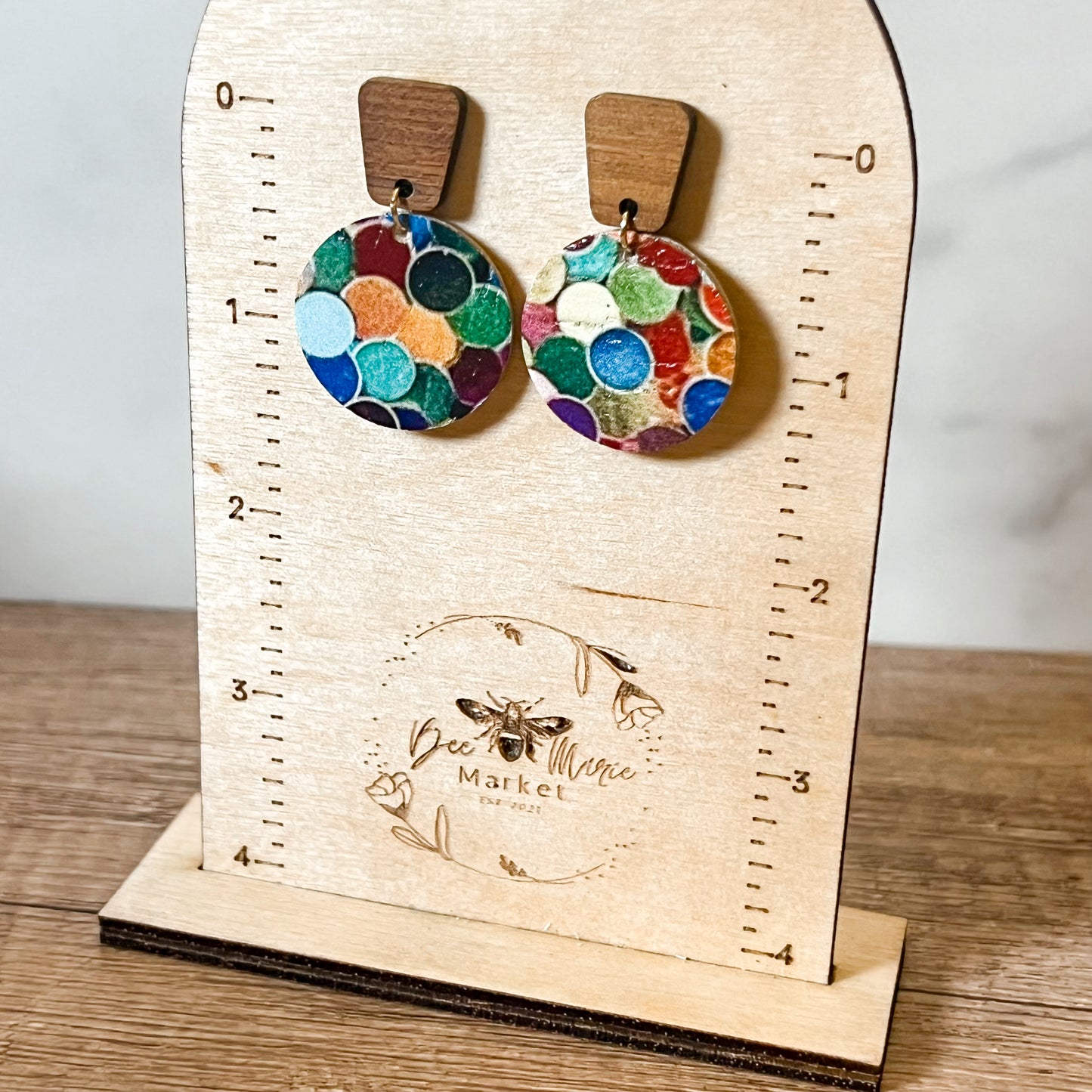 Confetti Round Party Earrings