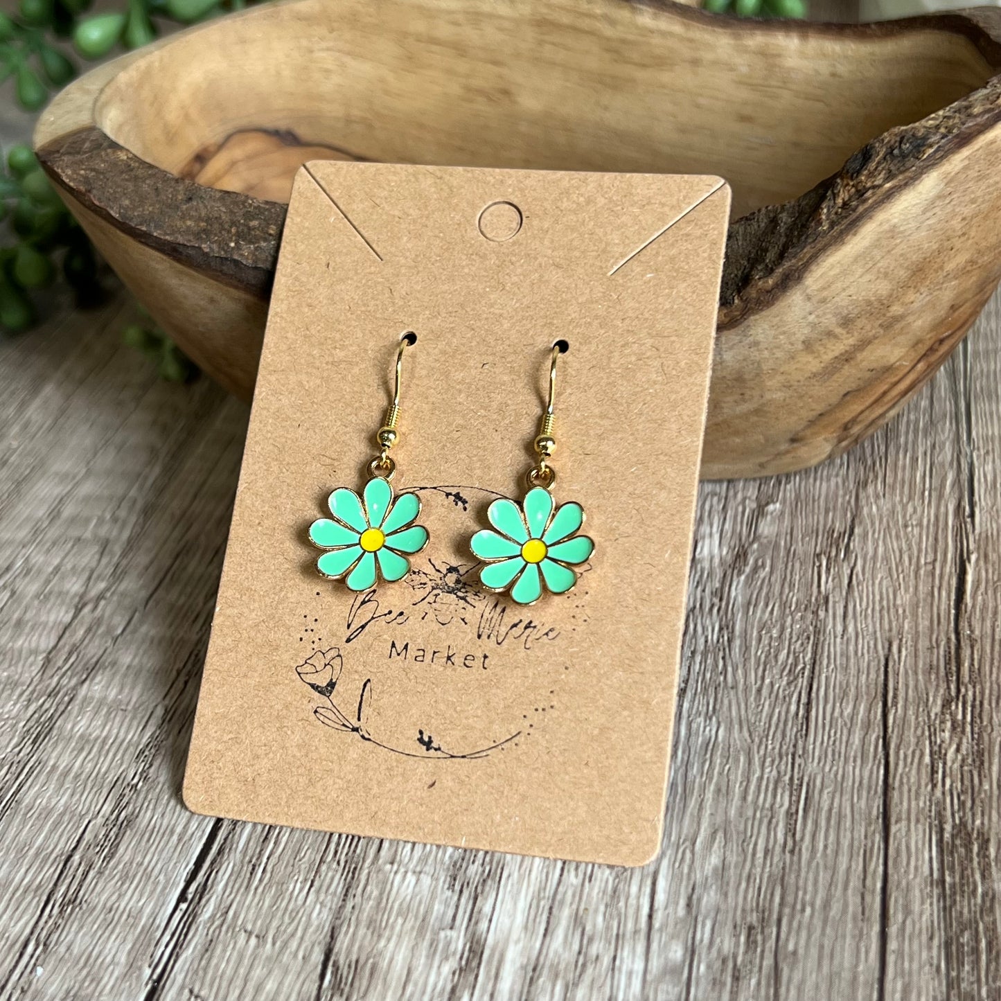Daisy Enamel Charm Earrings