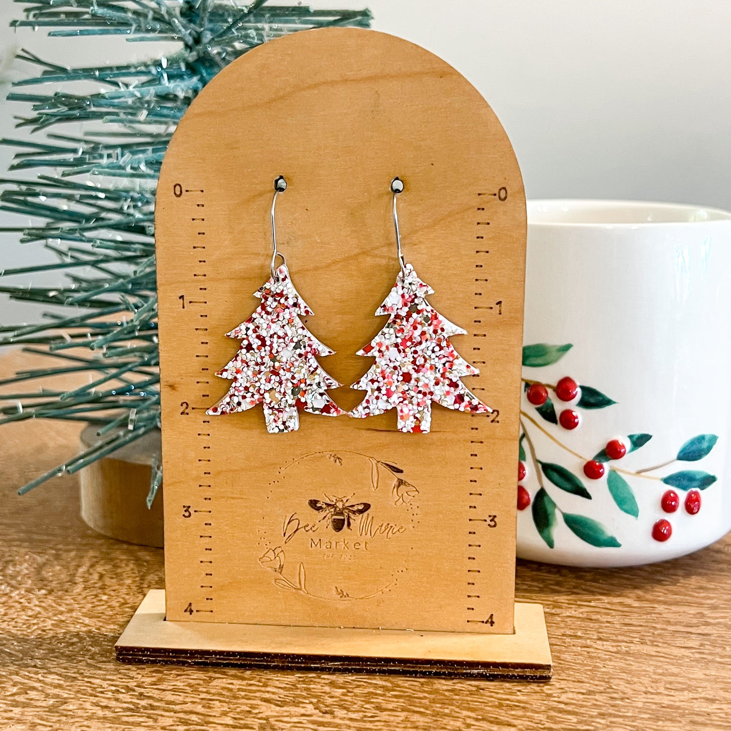 Peppermint Glitter Christmas Trees