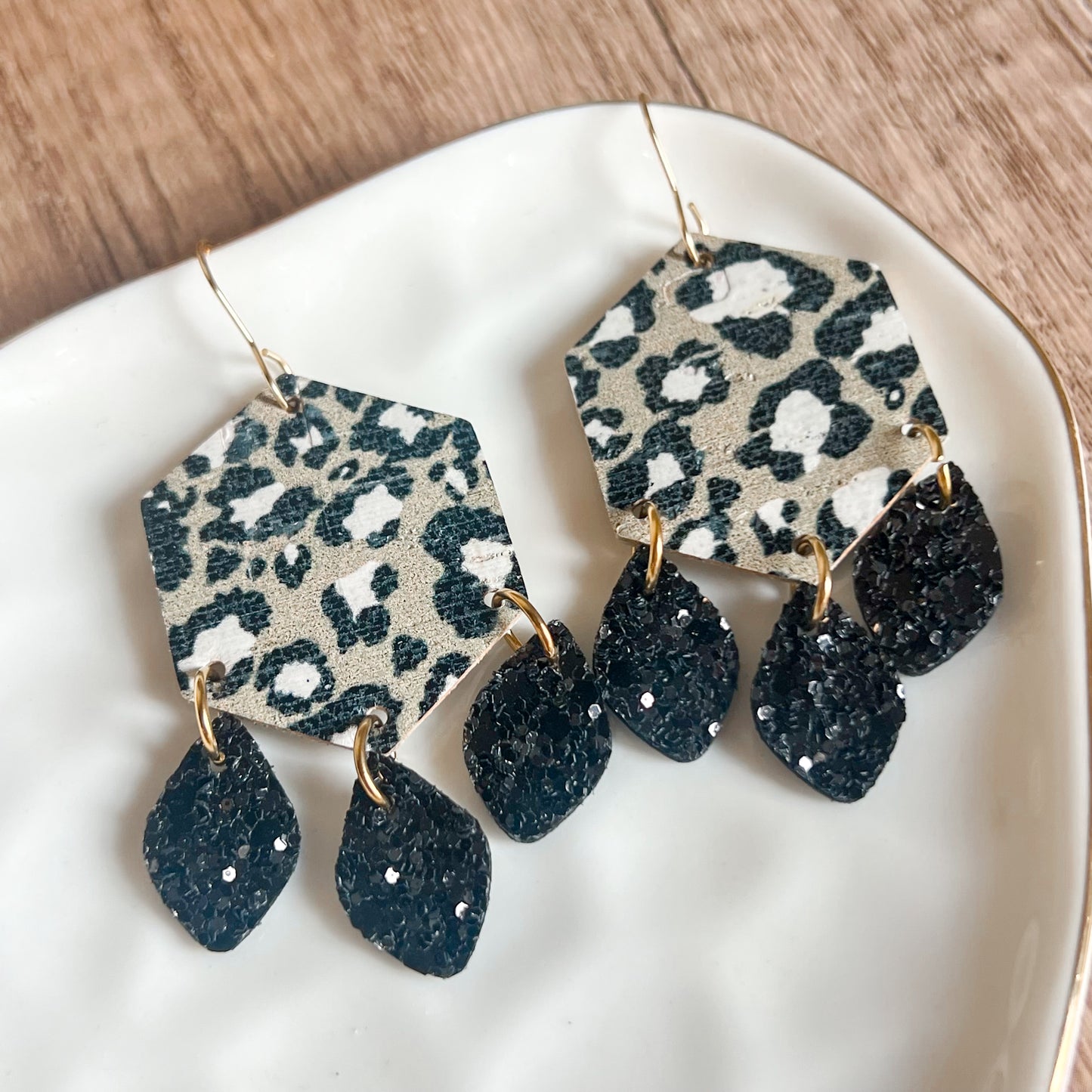 Wild Luxe Hexagon Dangles