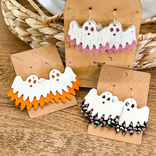 Holographic Ghost Sheet Earrings