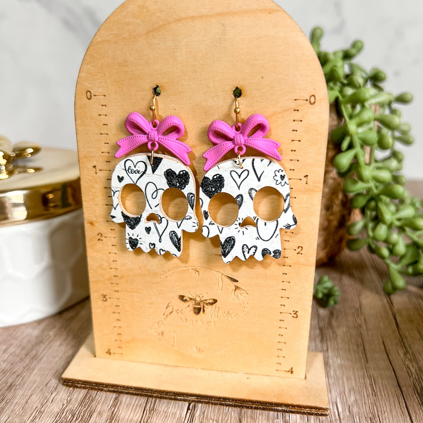 Love Skulls with Pink Bows