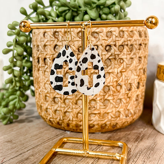 Dalmatian Cutout Cross Teardrops
