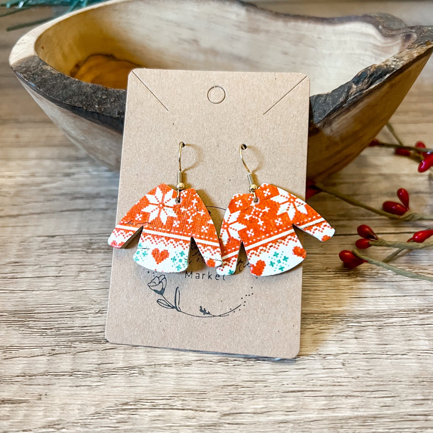 Jolly Sweater Leather Earrings