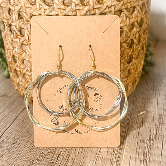 Kate Silver & Gold Twisted Hoops